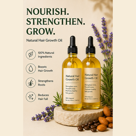 Natural Hair Growth Oil – Pack of 2
