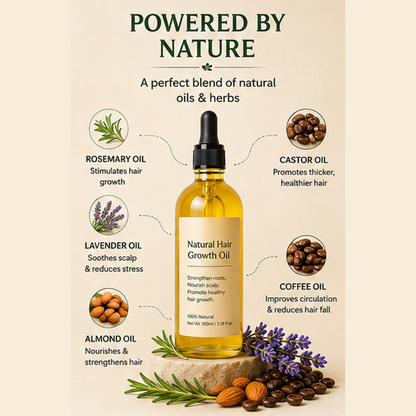 Natural Hair Growth Oil – Pack of 2