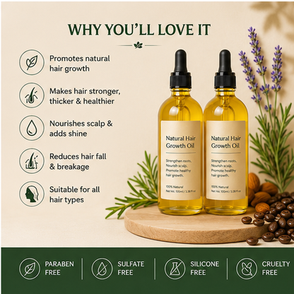 Natural Hair Growth Oil – Pack of 2